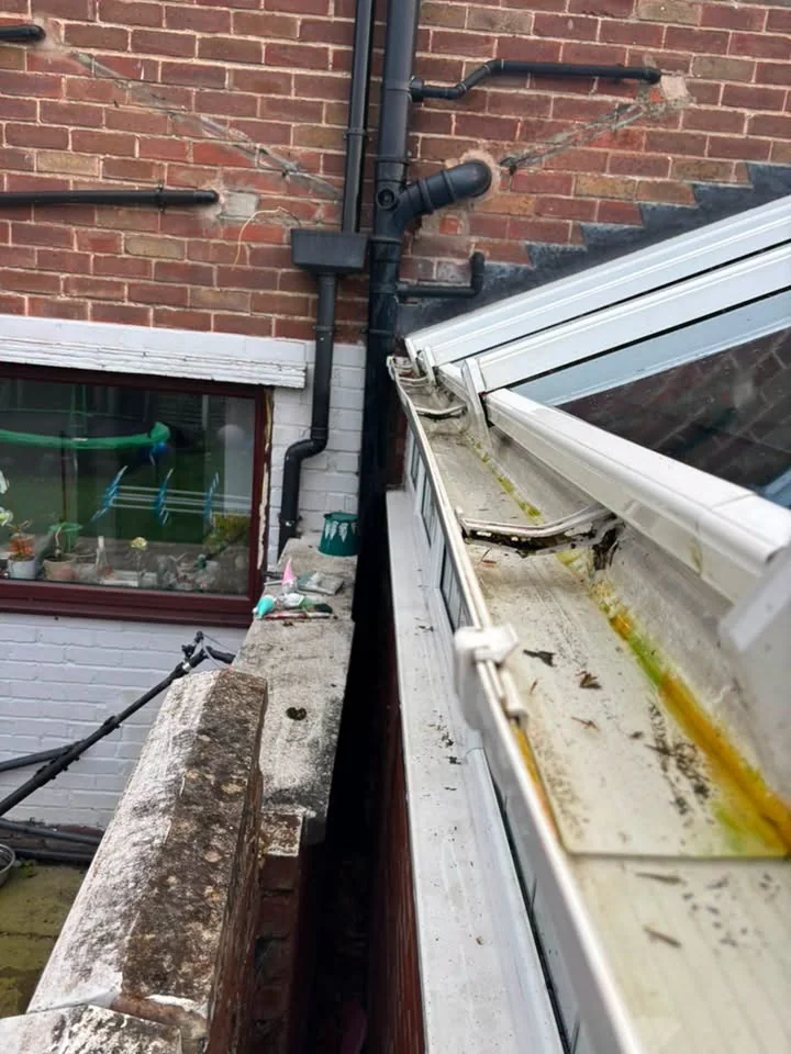 Gutter after cleaning